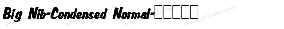 Big Nib-Condensed Normal字体转换